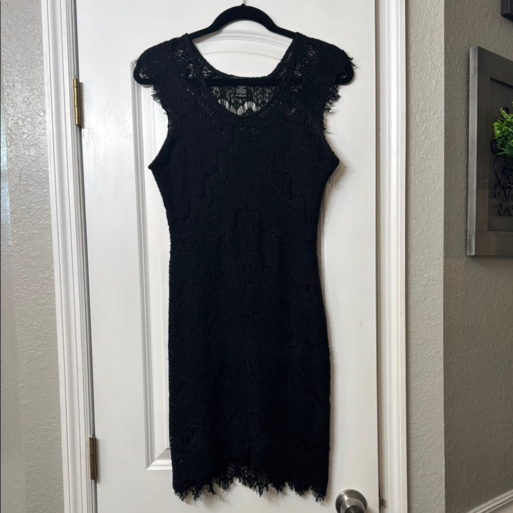 Elegant Black Lace Dress